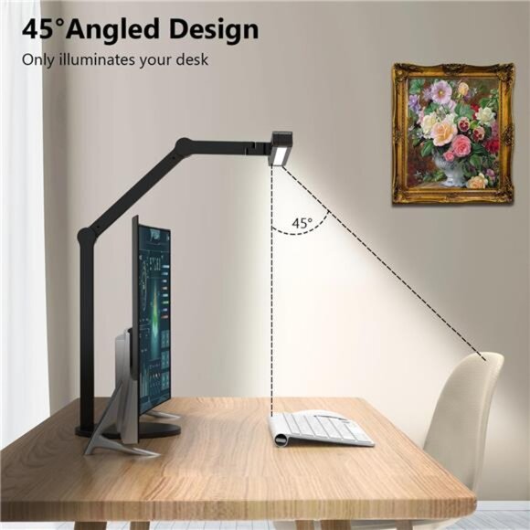 Architect Desk Lamp with Atmosphere Lighting, Adjustable Led Desk Light for Home - Picture 4 of 7
